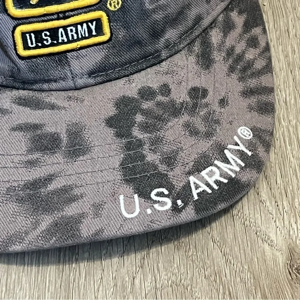 US Army Grey Tie Dye Baseball Hat